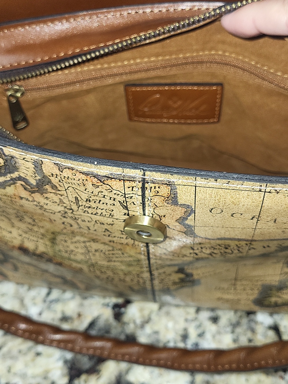 Patricia Nash Euro Map Rienzo Satchel - Picture 11 of 14